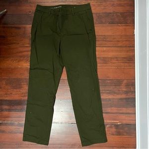 Talbots Straight Leg Chino Pants Size 12 Olive Green